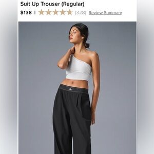 ALO Yoga Black Women's Suit Up Trousers